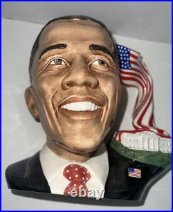 Large President Barack Obama Royal Doulton Character Toby Jug D7300