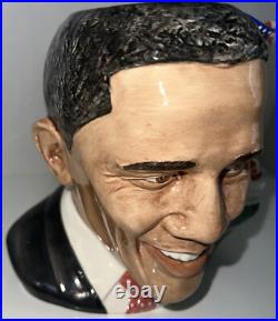 Large President Barack Obama Royal Doulton Character Toby Jug D7300