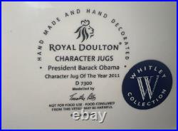 Large President Barack Obama Royal Doulton Character Toby Jug D7300