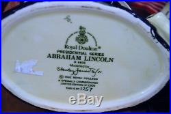 Large Royal Doulton Character Jug Abraham Lincoln D6936 Limited Edition