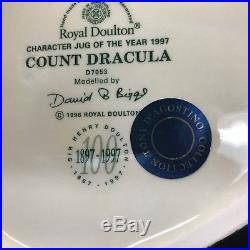 Large Royal Doulton Character Jug Count Dracula 1997 With Certificate