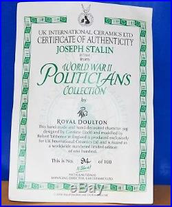 Large Royal Doulton Character Jug Joseph Stalin D7284 With Certificate
