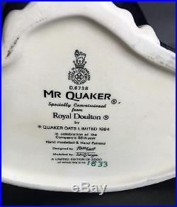 Large Royal Doulton'Mr. Quaker' Character Toby Jug D6738