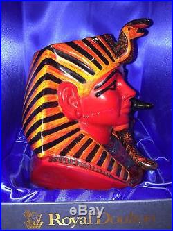 Large Royal Doulton The Pharaoh Figurine D7028 Toby Character Jug MIB NO RESERVE