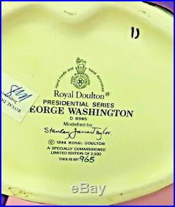 Large Royal Doulton Toby Jug George Washington D6965 Limited Edition