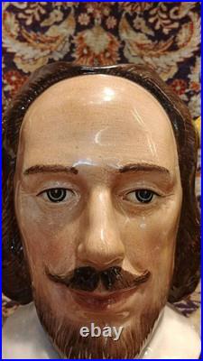 Large Royal Doulton William Shakespeare Toby Jug D6933 1992 218/2500 Limited Edi