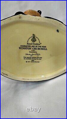 Large Royal Doulton Winston Churchill D6907 Character Jug 1992 Bulldog