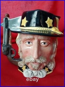 Large Royal Douton Character Jug George A. Custer/Sitting Bull D6712 4283/9500