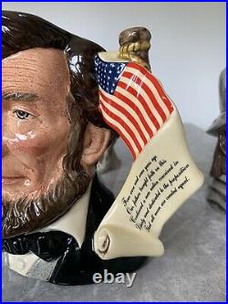 Large Size Abraham Lincoln Limited Edition Doulton Character Jug