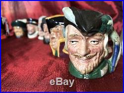 Lot 12 Royal Doulton Toby Jugs Miniature Small Mat Hatter, Guardsman, Beefeater