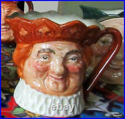 Lot 8 Vintage Royal Doulton Small Toby Jugs Farmer King Cole John Parson Paddy