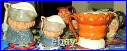 Lot 8 Vintage Royal Doulton Small Toby Jugs Farmer King Cole John Parson Paddy