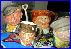 Lot 8 Vintage Royal Doulton Small Toby Jugs Farmer King Cole John Parson Paddy