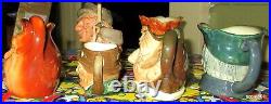 Lot 8 Vintage Royal Doulton Small Toby Jugs Farmer King Cole John Parson Paddy