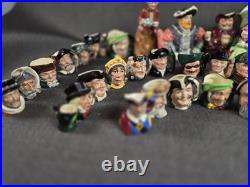 Lot Of 43 Royal Dalton Toby Mugs & Pitchers, Mixed Sizes
