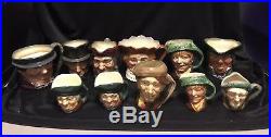 Lot Of Eleven (11) Vintage Royal Doulton Toby Mugs Jugs (EARLY A)