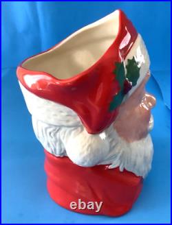 Lot of 2 Large Royal Doulton Christmas Holiday Santa Toby Jugs D6668, D6690 EUC