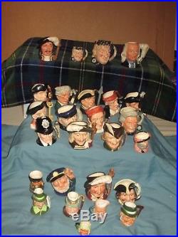 Lot of 26 Royal Doulton & Others Toby Jugs Faces Miniature Small Medium LOOK