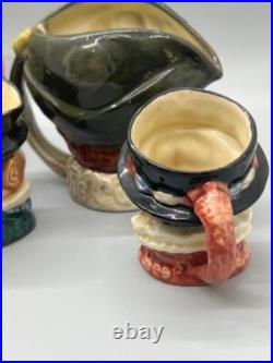 Lot of 7 Royal Doulton Character Toby Jugs Various Sizes and Characters Designs