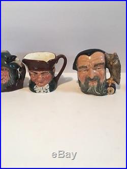 Lot of Ten Royal Doulton Character Toby Jug Miniature Mugs