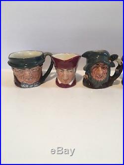 Lot of Ten Royal Doulton Character Toby Jug Miniature Mugs