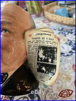 MINT Royal Doulton Winston Churchill VE V Day Toby Jug D6934 England 4 Mug