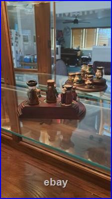 Miniature Royal Doulton Character Jug Set Of 6 Made In England With Stand