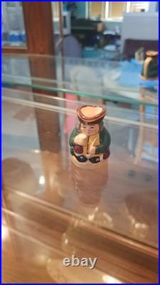 Miniature Royal Doulton Character Jug Set Of 6 Made In England With Stand