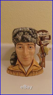 Mint Royal Doulton character jug The Alamo Collection Davy Crockett D7293 59/100
