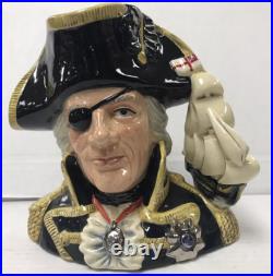 NEW 1993 Royal Doulton Character Jug Mug Vice Admiral Lord Nelson Large w COA