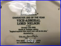 NEW 1993 Royal Doulton Character Jug Mug Vice Admiral Lord Nelson Large w COA