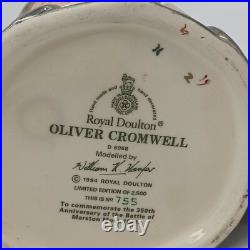 Oliver Cromwell Royal Doulton Toby Jug Limited Edition #755/2500 Dbl Handle. PO