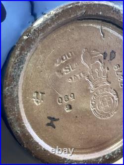 Pair Of 7 Royal Doulton Lambeth Slaters Patent-Tapestry-Handled Ewer Pitcher