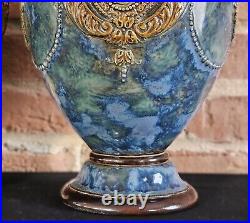 Pair Of Antique Royal Doulton Art Nouveau Influence Vases #7114