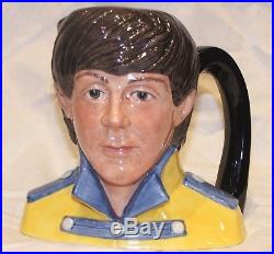 Paul McCartney Beatles Ceramic Toby Mug Jug Cup 1984 Royal Doulton England D6724