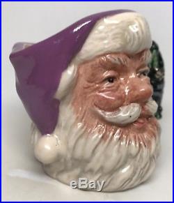 Purple Suit Miniature Royal Doulton Charcter Jug Santa Claus Wreath Handle