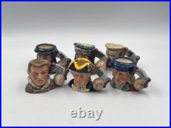 RARE! D7081 D7086 Royal Doulton tiny character jug set Explorers