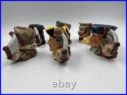 RARE! D7081 D7086 Royal Doulton tiny character jug set Explorers