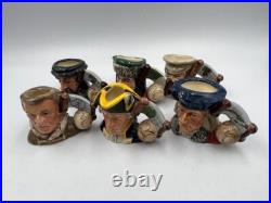 RARE! D7081 D7086 Royal Doulton tiny character jug set Explorers