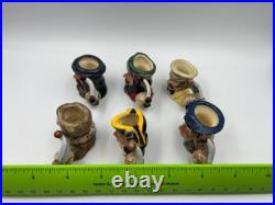 RARE! D7081 D7086 Royal Doulton tiny character jug set Explorers