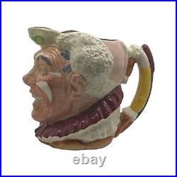 RARE Large Royal Doulton White-Haired Clown Toby Jug D6558