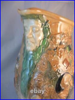 RARE ROYAL DOULTON LARGE CHARLES DICKENS MULTI CHARACTER DREAM JUG/PITCHER c1933