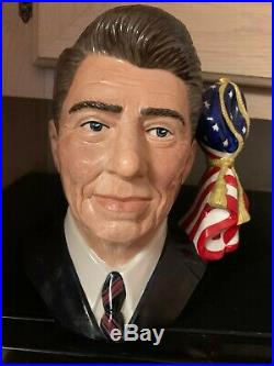 RARE Ronald Reagan Character Jug by Royal Doulton with COA #346 of 2000