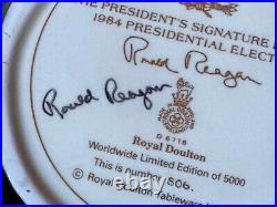 RARE Ronald Regan SIGNED Royal Doulton Presidential Toby Jug Limited Edition Mug