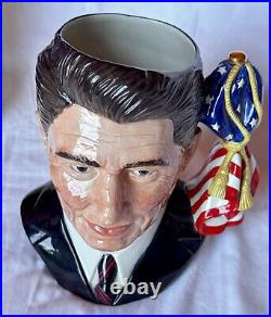 RARE Ronald Regan SIGNED Royal Doulton Presidential Toby Jug Limited Edition Mug