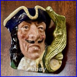 RARE Royal Doulton Character Jug Mini Captain Hook Old D6605 Must See! 1964