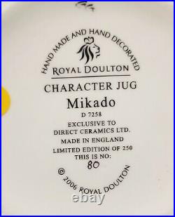 RARE Royal Doulton MIKADO jugs, Flambe and Regular. Large. LTD ed. D 7258, D7254
