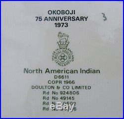 RARE Royal Doulton OKOBOJI N. American Indian Ltd Ed of 180 D6611 LG Jug 1973