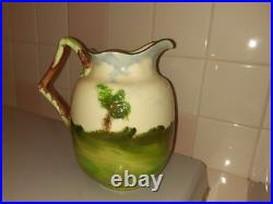 RARE Vintage Royal Doulton Embossed Hunting Scene Jug 7.3 tall x 6.3 x 5.3