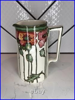 RARE Vintage Royal Doulton Poppy Pottery Art Nouveau Style Creamer Pitcher
